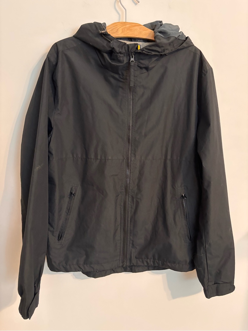 Prince & Fox Black Windbreaker with hood
